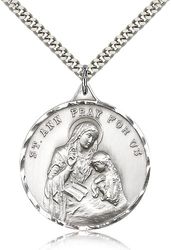 Sterling Silver St. Ann Medal Pendant" itemprop="image