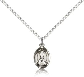 Sterling Silver St. Anselm Of Canterbury Patron Saint Medal Pendant - Small" itemprop="image