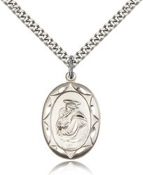 Sterling Silver St. Anthony Medal Pendant" itemprop="image