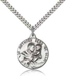 Sterling Silver St. Anthony Medal Pendant" itemprop="image