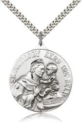 Sterling Silver St. Anthony Medal Pendant" itemprop="image