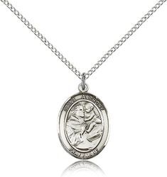 Sterling Silver St. Anthony of Padua Patron Saint Medal Pendant - Medium" itemprop="image