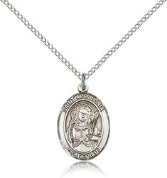 Sterling Silver St. Apollonia Patron Saint Medal Pendant - Medium" itemprop="image