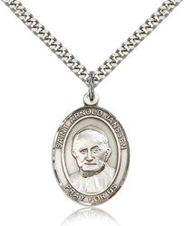 Sterling Silver St. Arnold Janssen Patron Saint Medal Pendant - Large" itemprop="image