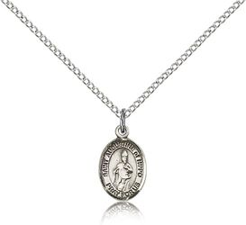 Sterling Silver St. Augustine of Hippo Patron Saint Medal Pendant - Small" itemprop="image