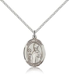 Sterling Silver St. Austin Patron Saint Medal Pendant - Medium" itemprop="image