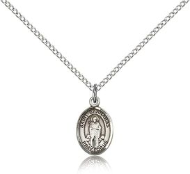 Sterling Silver St. Barnabas Patron Saint Medal Pendant - Small" itemprop="image