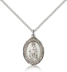 Sterling Silver St. Bartholomew the Apostle Pendan - Medium" itemprop="image