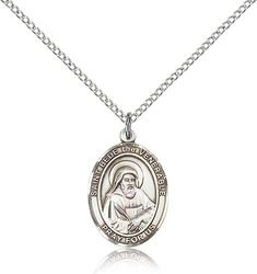 Sterling Silver St. Bede the Venerable Patron Saint Medal Pendant - Medium" itemprop="image