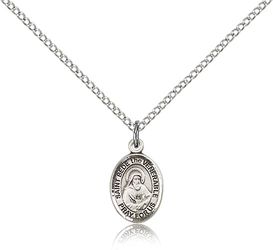 Sterling Silver St. Bede the Venerable Patron Saint Medal Pendant - Small" itemprop="image