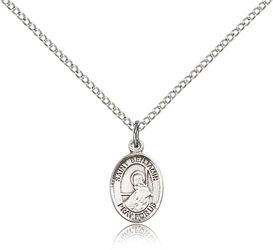 Sterling Silver St. Benjamin Patron Saint Medal Pendant - Small" itemprop="image