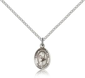 Sterling Silver St. Bernadette Patron Saint Medal Pendant - Small" itemprop="image