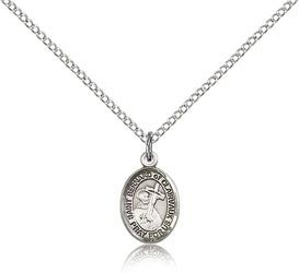 Sterling Silver St. Bernard of Clairvaux Patron Saint Medal Pendant - Small" itemprop="image