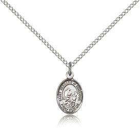 Sterling Silver St. Bernard of Montjoux Patron Saint Medal Pendant - Small" itemprop="image