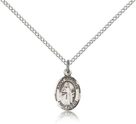 Sterling Silver St. Brendan the Navigator Patron Saint Medal Pendant - Small" itemprop="image