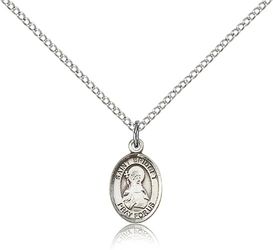 Sterling Silver St. Bridget of Sweden Patron Saint Medal Pendant - Small" itemprop="image