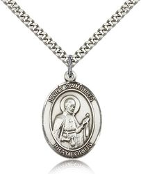 Sterling Silver St. Camillus of Lellis Patron Saint Medal Pendant - Large" itemprop="image