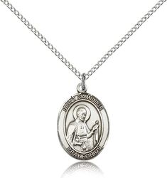 Sterling Silver St. Camillus of Lellis Patron Saint Medal Pendant - Medium" itemprop="image