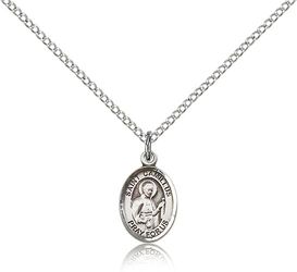 Sterling Silver St. Camillus of Lellis Patron Saint Medal Pendant - Small" itemprop="image