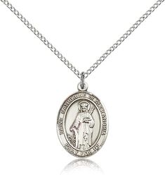 Sterling Silver St. Catherine of Alexandria Pendan - Medium" itemprop="image