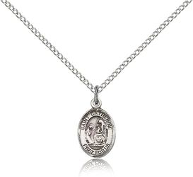 Sterling Silver St. Catherine of Siena Patron Saint Medal Pendant - Small" itemprop="image