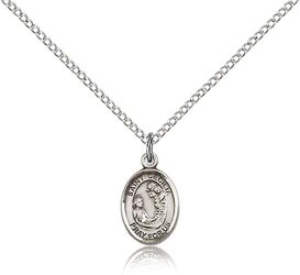 Sterling Silver St. Cecilia Patron Saint Medal Pendant - Small" itemprop="image