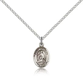 Sterling Silver St. Charles Borromeo Patron Saint Medal Pendant - Small" itemprop="image