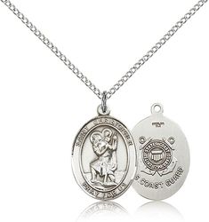 Sterling Silver St. Christopher / Coast Guard Pend - Medium" itemprop="image