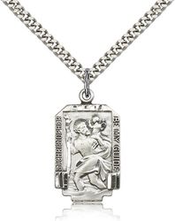 Sterling Silver St. Christopher Medal Pendant" itemprop="image