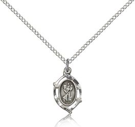 Sterling Silver St. Christopher Medal Pendant" itemprop="image