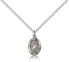 Sterling Silver St. Christopher Medal Pendant" itemprop="image