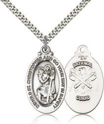 Sterling Silver St. Christopher Medal Pendant" itemprop="image