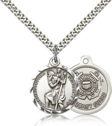 Sterling Silver St. Christopher Medal Pendant" itemprop="image