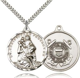 Sterling Silver St. Christopher Medal Pendant" itemprop="image