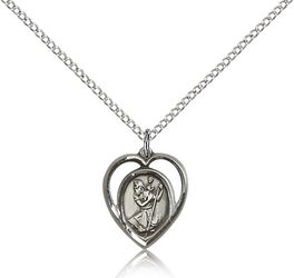 Sterling Silver St. Christopher Medal Pendant" itemprop="image