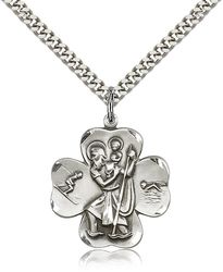 Sterling Silver St. Christopher Medal Pendant" itemprop="image