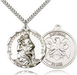 Sterling Silver St. Christopher Medal Pendant" itemprop="image