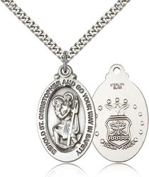 Sterling Silver St. Christopher Medal Pendant" itemprop="image