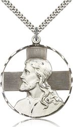 Sterling Silver St. Christopher Medal Pendant" itemprop="image