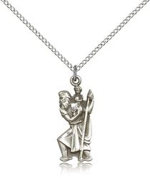 Sterling Silver St. Christopher Medal Pendant" itemprop="image