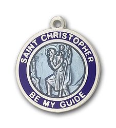 Sterling Silver St. Christopher Medal Pendant" itemprop="image