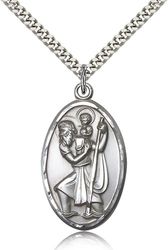 Sterling Silver St. Christopher Medal Pendant" itemprop="image