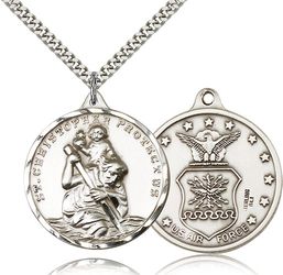 Sterling Silver St. Christopher Medal Pendant" itemprop="image