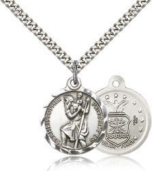 Sterling Silver St. Christopher Medal Pendant" itemprop="image