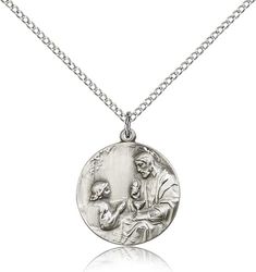 Sterling Silver St. Christopher Medal Pendant" itemprop="image