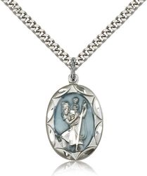 Sterling Silver St. Christopher Medal Pendant" itemprop="image