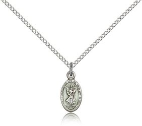 Sterling Silver St. Christopher Medal Pendant" itemprop="image