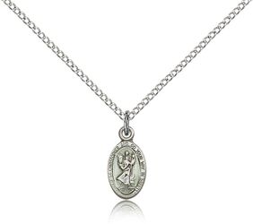 Sterling Silver St. Christopher Medal Pendant" itemprop="image