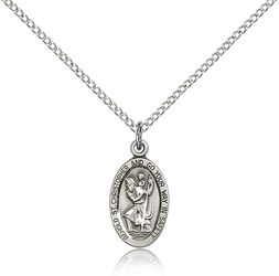 Sterling Silver St. Christopher Medal Pendant" itemprop="image