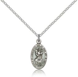 Sterling Silver St. Christopher Medal Pendant" itemprop="image